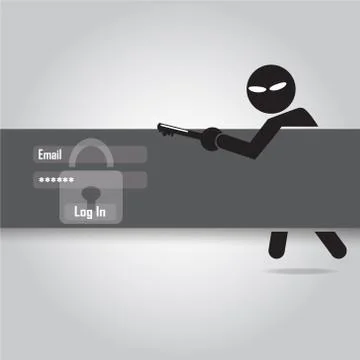 Hacker, Internet security concept Stock-Illustration