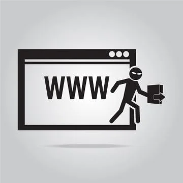 Hacker, Internet security concept illustration. Illustrazione stock