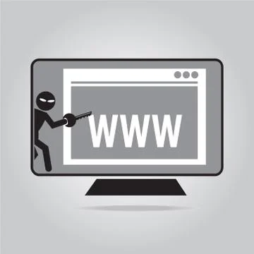 Hacker, Internet security concept illustration. Stock-Illustration