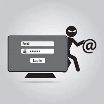 Hacker, Internet security concept illustration. Stock Illustration