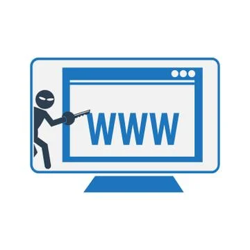 Hacker, Internet security concept illustration. 스톡 일러스트