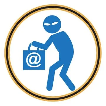 Hacker, Internet security concept. Thief icon Stock-Illustration