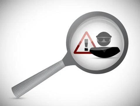 Hacker investigation concept Stock-Illustration