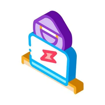 Hacker isometric icon vector illustration Stock Illustration
