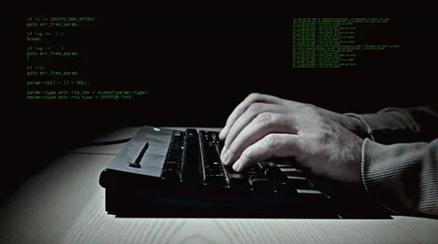 Hacker keyboard code gotcha Stock Footage 36759757