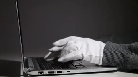 Hacker on laptop Stock Footage 46640680