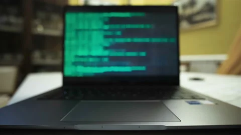 Hacker Laptop pc work on privacy data hacking,cyber security attack concept Stock Footage 226342767