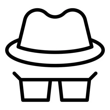 Hacker line icon vector illustration isolated on white background Stock Illustration