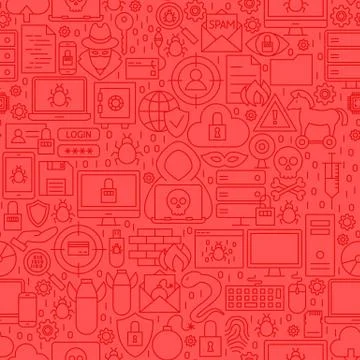 Hacker Line Tile Pattern Stock Illustration