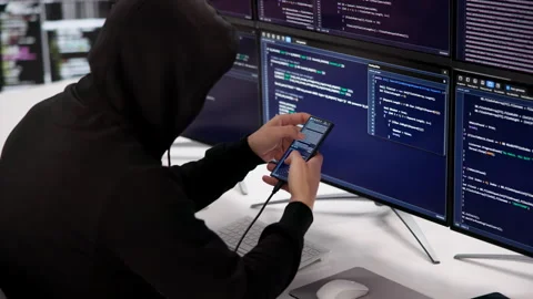 Hacker Loading Virus Code Stock Footage 331517725