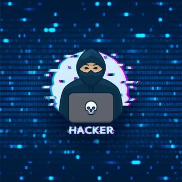 Hacker logo template 스톡 일러스트