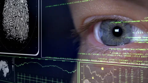 Hacker Looking Identification Data  Video stock 194896050