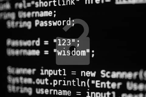 Hacker is looking for login data from websites DoF Stock Illustration