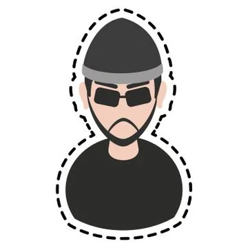 Hacker man icon Stock-Illustration