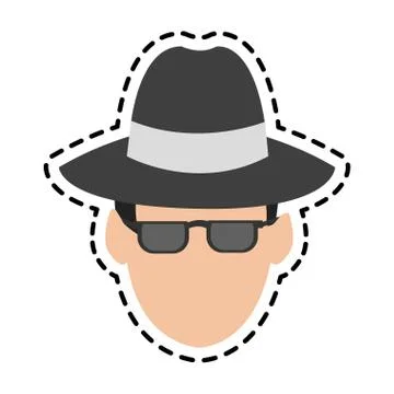 Hacker man icon Stock Illustration