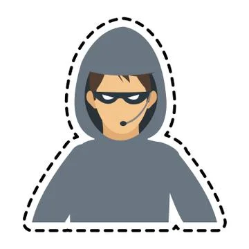 Hacker man icon Stock-Illustration
