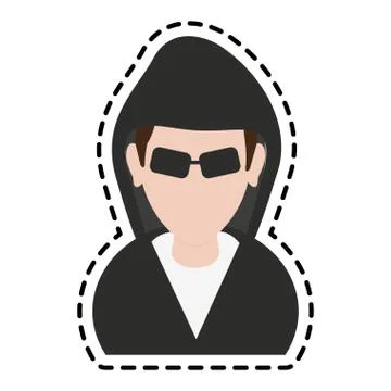 Hacker man icon Stock-Illustration