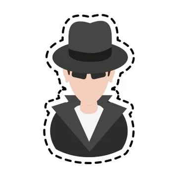 Hacker man icon Stock-Illustration