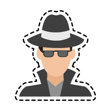 Hacker man icon Stock Illustration