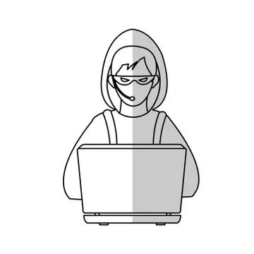 Hacker man icon Illustrazione stock