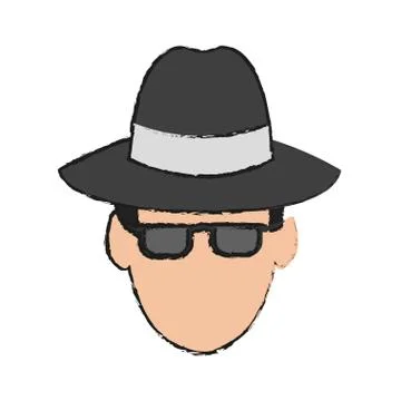 Hacker man icon Stock-Illustration