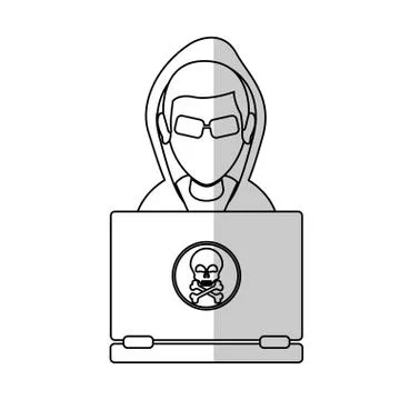 Hacker man icon Stock-Illustration