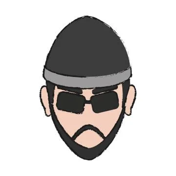 Hacker man icon Stock Illustration