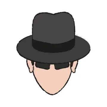 Hacker man icon Stock Illustration