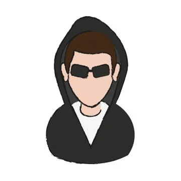 Hacker man icon Stock-Illustration