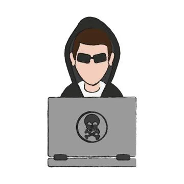 Hacker man icon Stock-Illustration