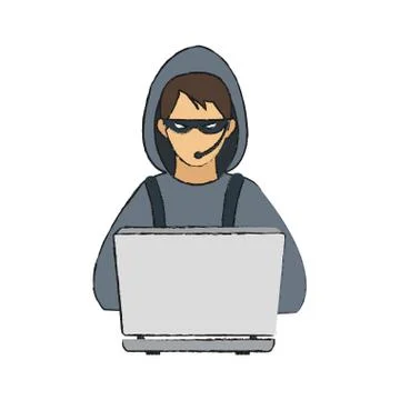 Hacker man icon Stock-Illustration