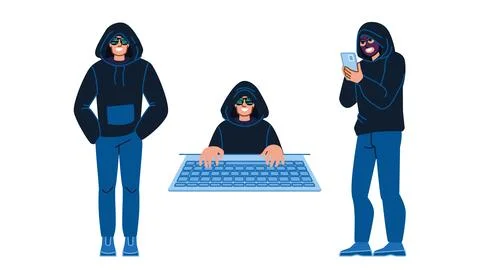 Hacker man vector Stock-Illustration