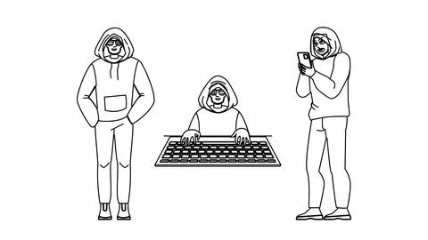 Hacker man vector Stock-Illustration