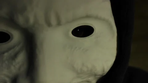 Hacker mask closeup Stock Footage 43711009