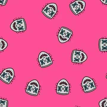 Hacker mask cyberpunk vector seamless pattern 스톡 일러스트