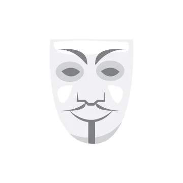 Hacker mask design illustration vector isolated on white background Stock Illustration