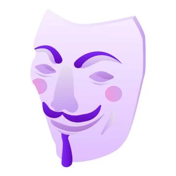 Hacker mask icon, isometric style Illustrazione stock
