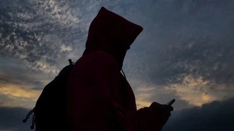 Hacker With Mobile Phone, 5g mobile network, cyber security Video stock 92993872