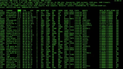 Hacker monitors server processes Stock Footage 202222342
