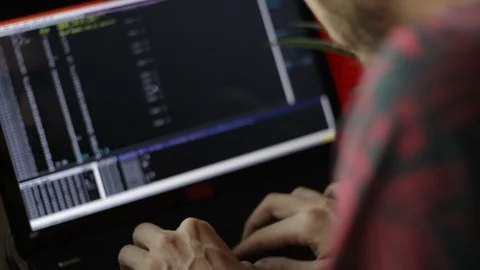 Hacker Notebook Close Up Video stock 90677047