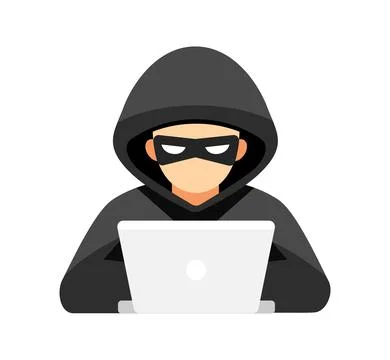 Hacker with a phishing trap, targeting personal login information. Cybersecurity 스톡 일러스트