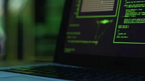 Hacker picking up keys and passwords to open secure secret server, access denied Video stock 85176525