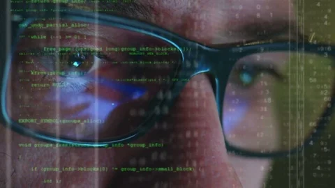 Hacker prepares cyber attack with virus coding 스톡 동영상 75689302