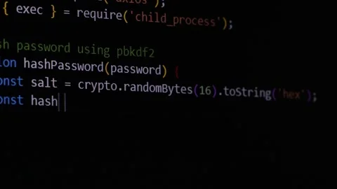 Hacker Programmer Writes Code on Computer, Technology and Cyber Security. C.. Stock Footage 278616837