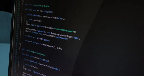 Hacker programmer writes code on notebook computer, technology and cybersecurity Stock Footage 264589635