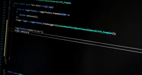 Hacker programmer writes malicious code on laptop, cyber security concept Stock Footage 266814709