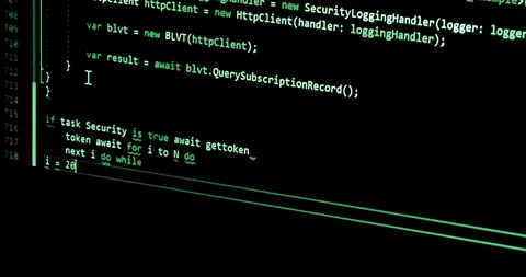 Hacker programmer writes malicious code on laptop, cyber security concept Stock Footage 274479275