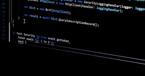 Hacker programmer writes malicious code on laptop, cyber security concept Stock Footage 277198645