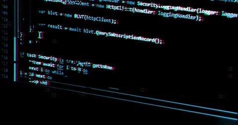 Hacker programmer writes malicious code on laptop, cyber security concept Stock Footage 277590047