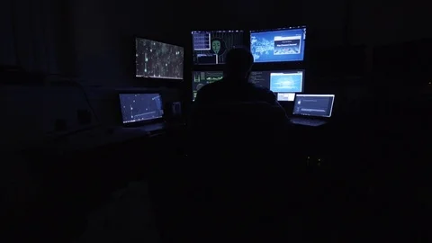 Hacker Push In Slide Stock Footage 72875902